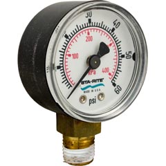 Pressure Gauge, Pentair StaRite,1/4"mpt,0-60psi,Bottom Mount 17-102-1130