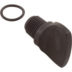Drain Plug, Filters/Pumps, w/O-Ring, 1/4", Blk, Generic 35-605-1008