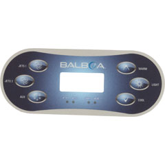 Overlay, Balboa BP Series,TP600,6 Button,P1,P2,Aux,Temp,Lt 58-138-1802